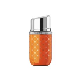 Portable Insulated Cup with Built-in Lipstick Mirror Lipstick Tumbler 160mL orange