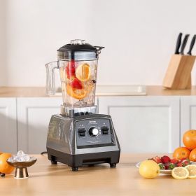 61 Oz 1400W Blender For Smoothies Food Processing Blender For Kitchen (Option: Grey)