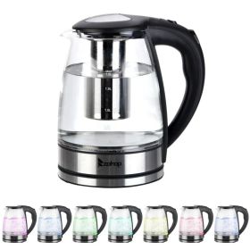 HD-1861-A 110V 1200W 1.8L Electric Glass Kettle US Plug (Option: default title)